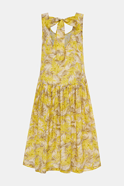 BEIGE SLEEVELESS MIDI DRESS 8