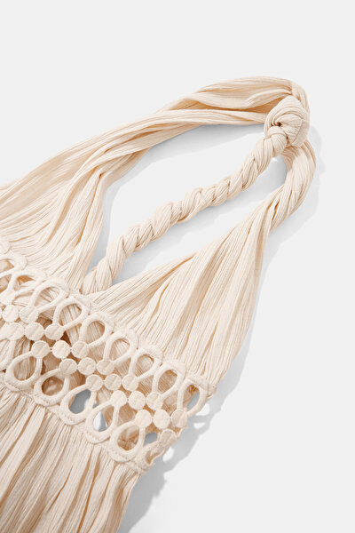 CREAM SLEEVELESS DRESS 10