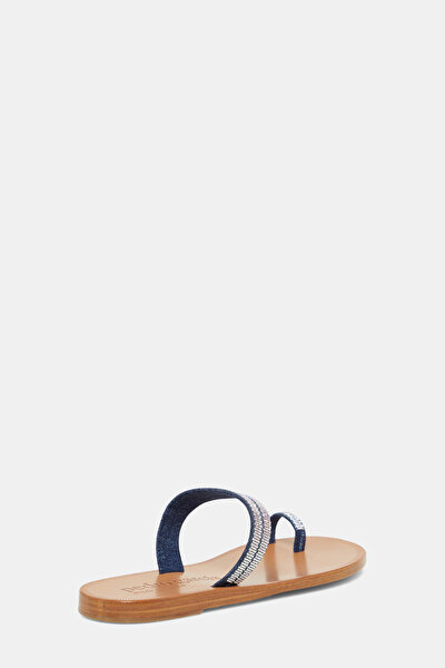 NAVY BLUE JEWELLED SLIPPER 3