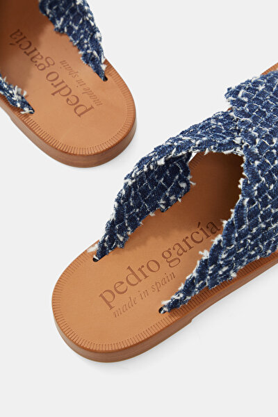 DARK NAVY BLUE LEATHER SLIPPER 5
