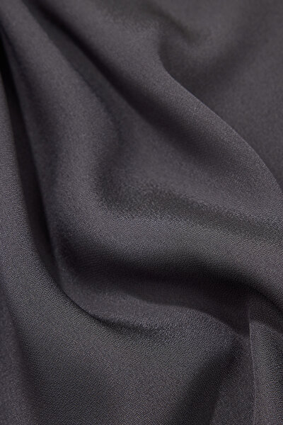 ANTHRACITE UPRIGHT COLLAR LONG SLEEVE BLOUSE 4