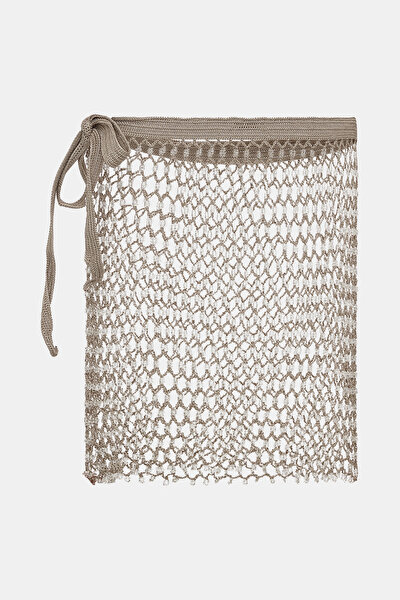 BEIGE BEAD MINI SKIRT 5