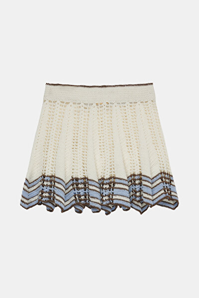 TAN MINI SKIRT 5