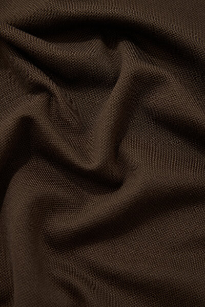 BROWN POLO NECK SHORT SLEEVE TSHIRT 8