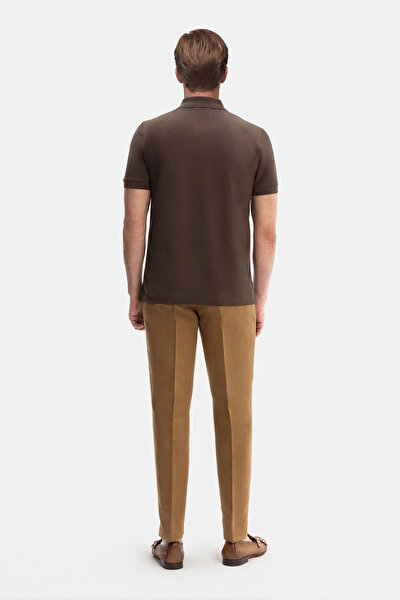 BROWN POLO NECK SHORT SLEEVE TSHIRT 4
