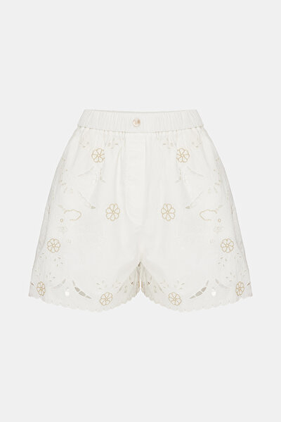 WHITE HIGH WAIST SHORTS 5