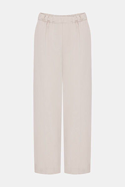 BEIGE STRAIGHT CUT TROUSERS 5