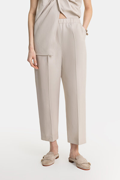 BEIGE STRAIGHT CUT TROUSERS 3
