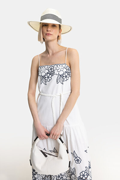 NAVY BLUE SLEEVELESS SUSPENDER DRESS 4