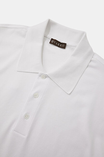 ECRU POLO NECK SHORT SLEEVE TSHIRT 3