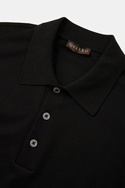 BLACK POLO NECK LONG SLEEVE TSHIRT 3