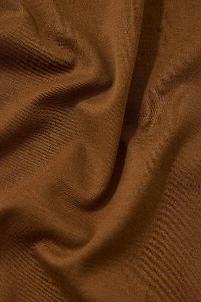 DARK BEIGE POLO NECK SHORT SLEEVE TSHIRT 4