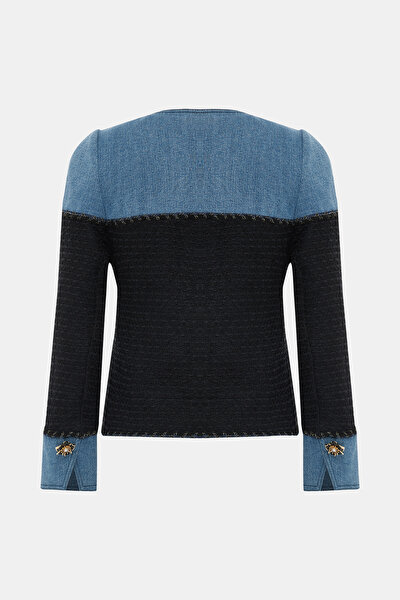 BLACK V NECK JACKET 8