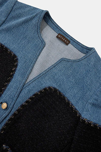 BLACK V NECK JACKET 9