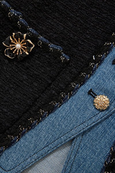 BLACK V NECK JACKET 10