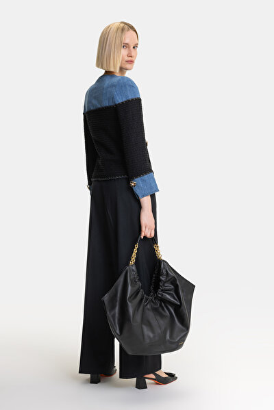 BLACK V NECK JACKET 5