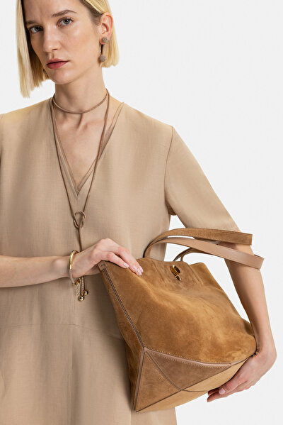 DARK BEIGE SHORT SLEEVE DRESS 4