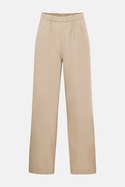 DARK BEIGE WIDE LEG TROUSERS 5