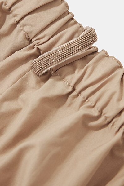 DARK BEIGE WIDE LEG TROUSERS 8