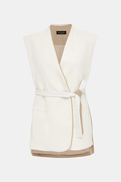 DARK BEIGE V NECK VEST 8