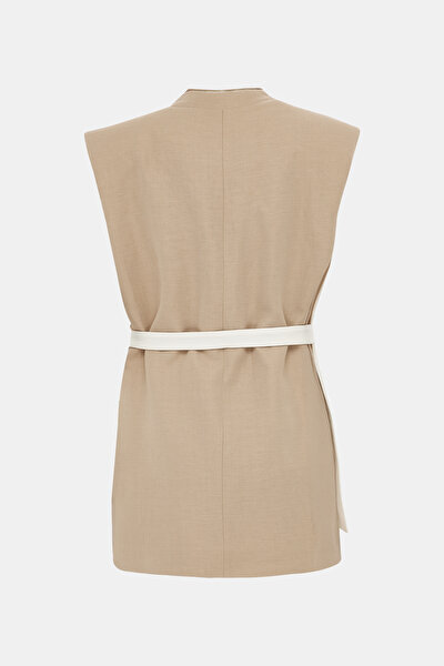 DARK BEIGE V NECK VEST 9