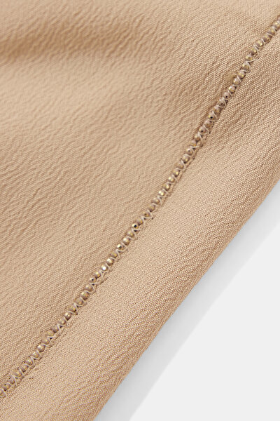 DARK BEIGE WIDE LEG TROUSERS 9