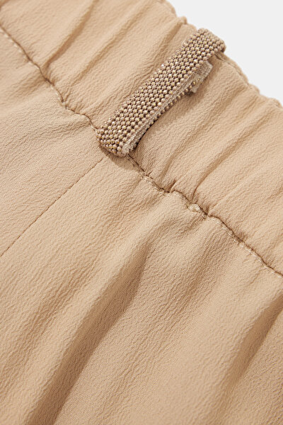 DARK BEIGE WIDE LEG TROUSERS 10