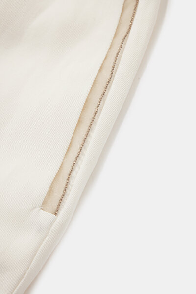 ECRU WIDE LEG TROUSERS 8