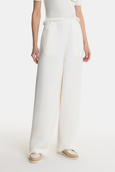 ECRU WIDE LEG TROUSERS 3