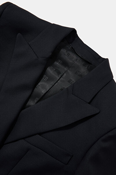 NAVY BLUE BUTTONED JACKET 3