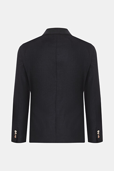 DARK NAVY BLUE SURPLICE NECKLINE (CROSS-OVER NECKLINE) JACKET 8