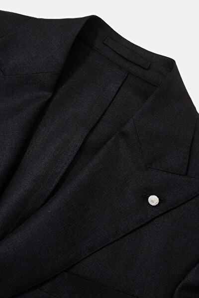 DARK NAVY BLUE SURPLICE NECKLINE (CROSS-OVER NECKLINE) JACKET 9