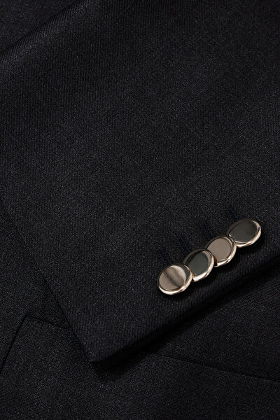 DARK NAVY BLUE SURPLICE NECKLINE (CROSS-OVER NECKLINE) JACKET 10