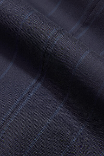 DARK NAVY BLUE SURPLICE NECKLINE (CROSS-OVER NECKLINE) WOOL/CASHMERE SUIT 10