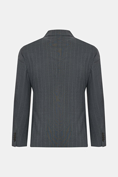 SMOKED SURPLICE NECKLINE (CROSS-OVER NECKLINE) WOOL/CASHMERE SUIT 9