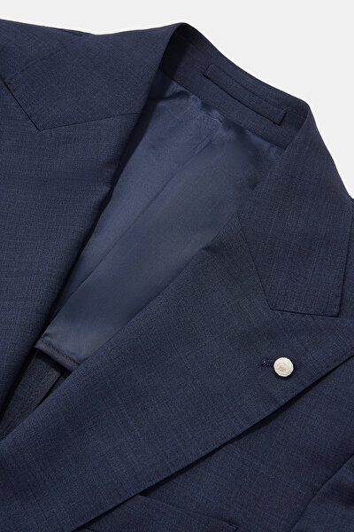 INDIGO SURPLICE NECKLINE (CROSS-OVER NECKLINE) WOOL/CASHMERE SUIT 9