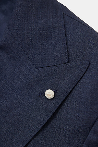 INDIGO SURPLICE NECKLINE (CROSS-OVER NECKLINE) WOOL/CASHMERE SUIT 10