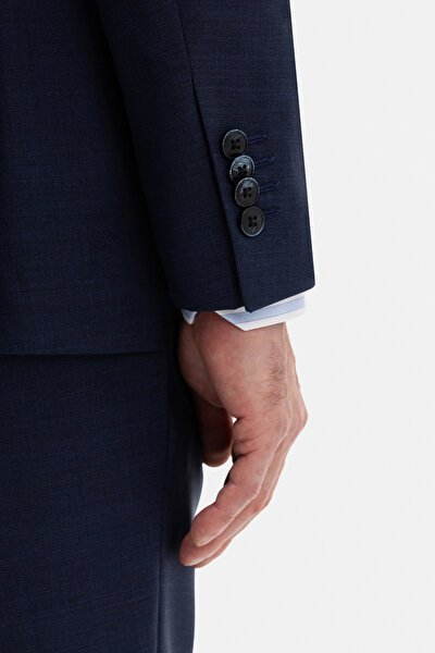 INDIGO SURPLICE NECKLINE (CROSS-OVER NECKLINE) WOOL/CASHMERE SUIT 4