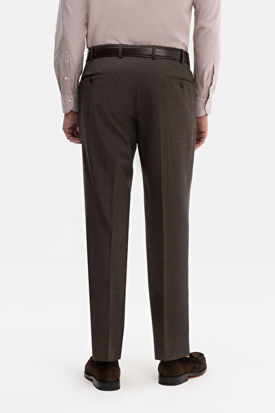 BROWN SURPLICE NECKLINE (CROSS-OVER NECKLINE) WOOL/CASHMERE SUIT 5