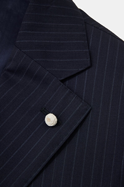 NAVY BLUE WOOL/CASHMERE SUIT 10