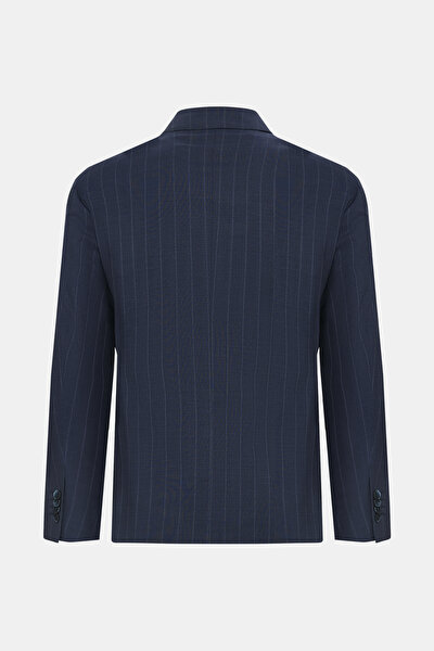 INDIGO SURPLICE NECKLINE (CROSS-OVER NECKLINE) WOOL/CASHMERE SUIT 9