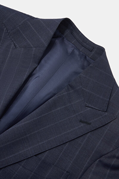 INDIGO SURPLICE NECKLINE (CROSS-OVER NECKLINE) WOOL/CASHMERE SUIT 10
