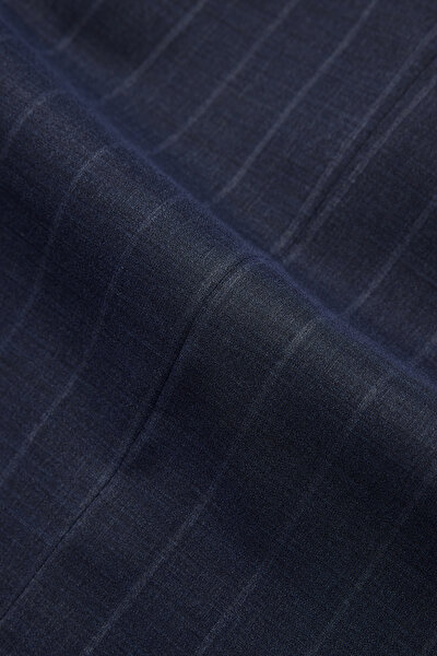 INDIGO SURPLICE NECKLINE (CROSS-OVER NECKLINE) WOOL/CASHMERE SUIT 13