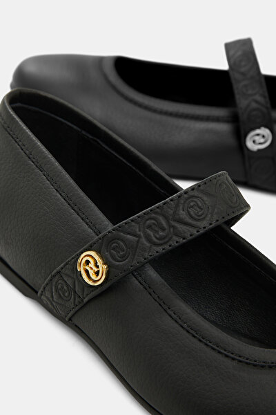 BLACK FLAT SHOES 4