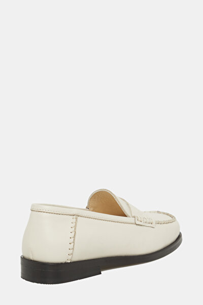 ECRU MONOGRAM LEATHER SHOE 3