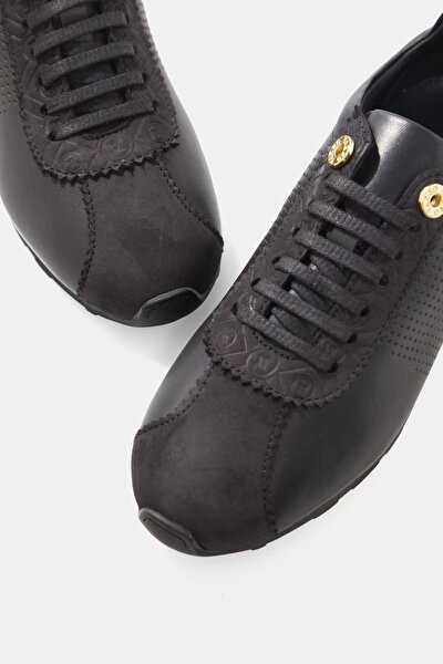 BLACK MONOGRAM LEATHER SHOE 4