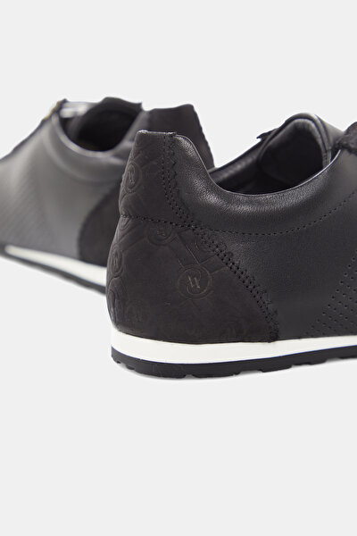 BLACK MONOGRAM LEATHER SHOE 5