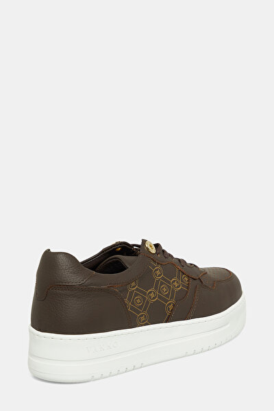BEIGE MONOGRAM LEATHER SHOE 3