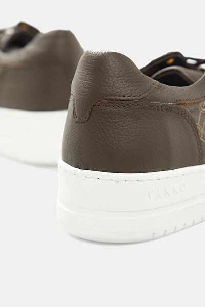 BEIGE MONOGRAM LEATHER SHOE 5