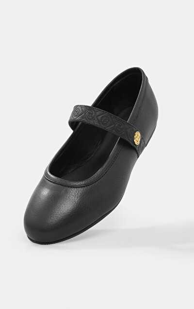 BLACK FLAT SHOES 5
